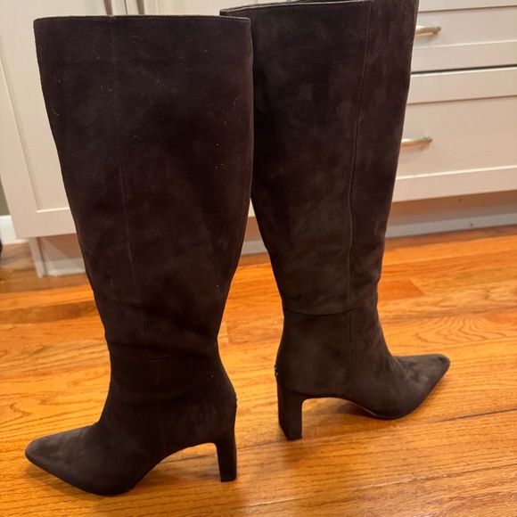 Brown Suede Knee High Sam Edelman Boots 9 - Picture 1 of 11
